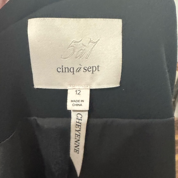 Cinq à Sept Black Blazer w/ Red Crystals Lip Print - Picture 5 of 5